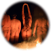 bare bums around the fire