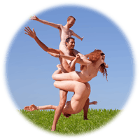2012 Naked Yoga on the lawn