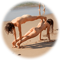 yoga on the beach