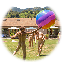 playing ball naked naturism