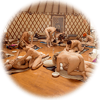 couples massage in the yurt with Ousia