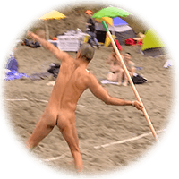 javelin toss at the nude olympics Baker Beach 2011