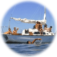 Nudist sailboat trip departs