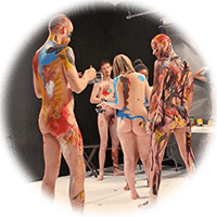 naturists wearing body-paint